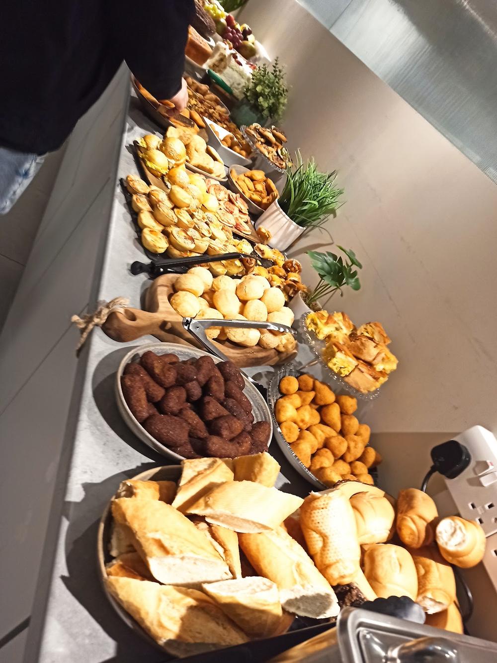 Breads and savouries on the brunch counter